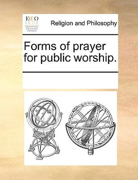 portada forms of prayer for public worship. (en Inglés)
