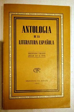 portada antología de la literatura española: segundo grado