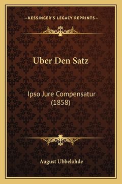 portada Uber Den Satz: Ipso Jure Compensatur (1858) (en Alemán)