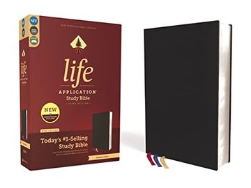 portada Niv, Life Application Study Bible, Third Edition, Genuine Leather, Cowhide, Black, art Gilded Edges, red Letter (en Inglés)