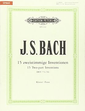 portada Two-Part Inventions Bwv 772-786 for Piano: Based on the Autograph Manuscript of 1723, Urtext (en Inglés)