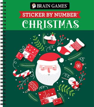 portada Brain Games - Sticker by Number: Christmas (28 Images to Sticker - Santa Cover - Bind Up)