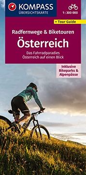 portada Kompass Radfernwege & Biketouren 2563 Österreich Inklusive Bikeparks und Alpenpässe - Übersichtkarte (in German)