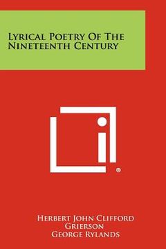 portada lyrical poetry of the nineteenth century (en Inglés)