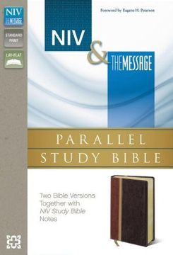 portada NIV, The Message, Parallel Study Bible, Imitation Leather, Brown/Red: Two Bible Versions Together with NIV Study Bible Notes (in English)