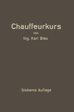 portada Chauffeurkurs de Heller; Blau(Springer) (in German)