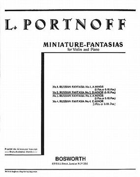 portada miniature-fantasias for violin and piano (en Inglés)