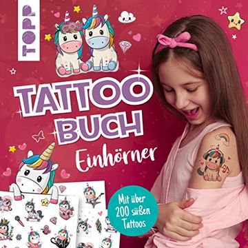 portada Tattoobuch Einhörner: Mit Über 200 Süßen Tattoos