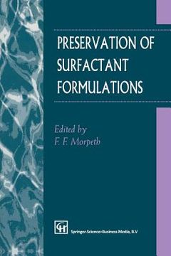 portada Preservation of Surfactant Formulations (en Inglés)