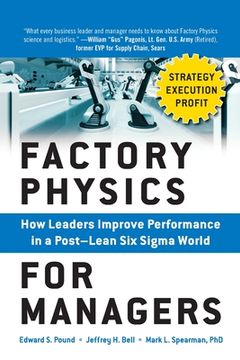 portada Factory Physics for Managers (Pb) (in English)