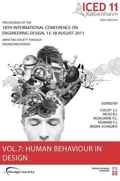 portada proceedings of iced11, vol. 7: human behaviour in design (en Inglés)