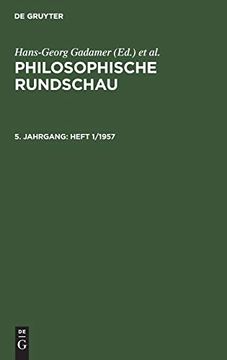 portada Heft 1/1957 (Philosophische Rundschau) (German Edition) [Hardcover ] 