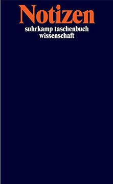 portada Notizbuch Suhrkamp Taschenbuch Wissenschaft: Notizen (Cover Bild Kann Abweichen) (in German)