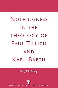 portada nothingness in the theology of paul tillich and karl barth
