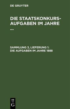 portada Die Aufgaben im Jahre 1888 (en Alemán)
