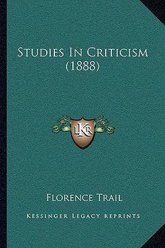 portada studies in criticism (1888) (en Inglés)