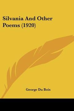 portada silvania and other poems (1920) (en Inglés)
