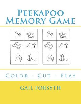 portada Peekapoo Memory Game: Color - Cut - Play (in English)