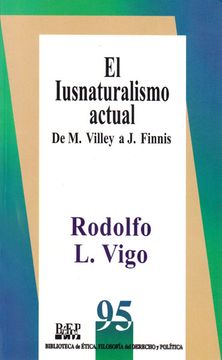 portada EL Iusnaturalismo Actual. De M. Villey a J. Finnis