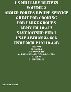portada US Military Recipes Volume 2 Armed Forces Recipe Service Great for Cooking for Large Groups (en Inglés)