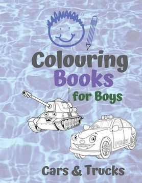 portada Colouring Books for Boys Cars & Trucks: Awsome Cool Cars And Vehicles: Cool Cars, Trucks, Bikes and Vehicles Colouring Book For Boys Aged 6-12 (en Inglés)