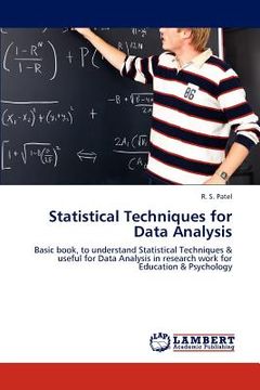 portada statistical techniques for data analysis (en Inglés)