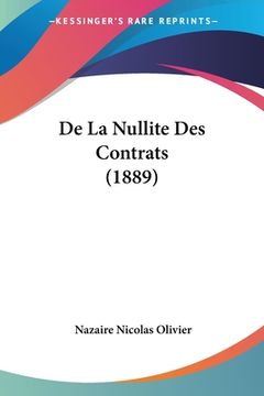 portada De La Nullite Des Contrats (1889) (en Francés)
