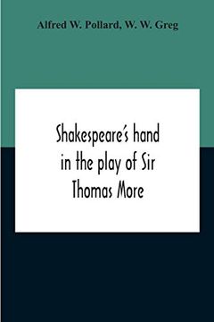 portada Shakespeare'S Hand In The Play Of Sir Thomas More (en Inglés)