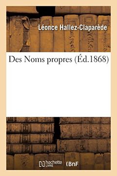 portada Des Noms Propres (Langues) (French Edition)