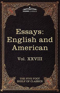 portada essays: english and american: the five foot shelf of classics, vol. xxviii (in 51 volumes) (en Inglés)