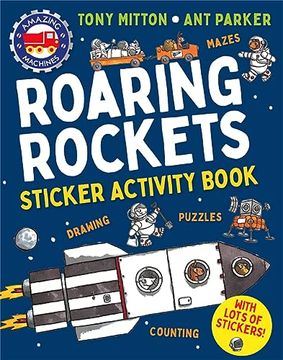 portada Amazing Machines Roaring Rockets Sticker Activity Book (en Inglés)