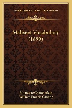 portada Maliseet Vocabulary (1899) (en Inglés)