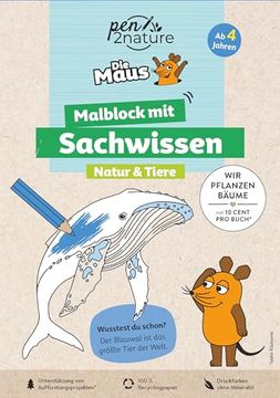 portada Die Maus - Malblock mit Sachwissen Natur and Tiere (in German)