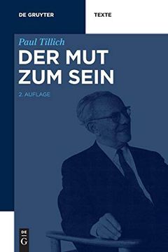 portada Der mut zum Sein (de Gruyter Texte) (in German)