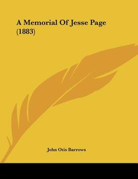 portada a memorial of jesse page (1883) (en Inglés)