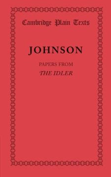 portada Papers From the Idler Paperback (Cambridge Plain Texts) (en Inglés)