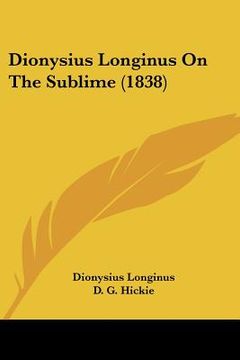 portada dionysius longinus on the sublime (1838)