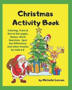 portada Christmas Activity Book: Holiday Activity Book for kids 6-8 (en Inglés)