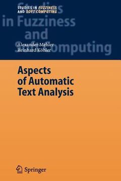 portada aspects of automatic text analysis (en Inglés)