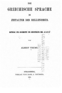 portada Die griechische sprache im zeitalter des hellenismus (en Alemán)