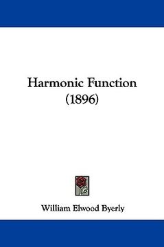 portada harmonic function (1896) (en Inglés)