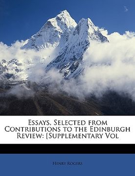 portada essays, selected from contributions to the edinburgh review: [supplementary vol