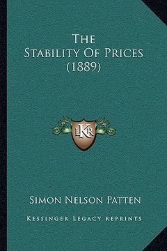 portada the stability of prices (1889) (en Inglés)