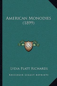 portada american monodies (1899) (en Inglés)