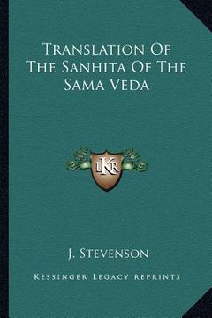 portada translation of the sanhita of the sama veda (en Inglés)