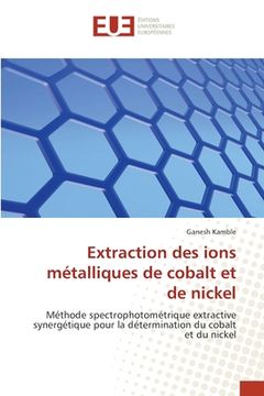 portada Extraction des ions métalliques de cobalt et de nickel (en Francés)