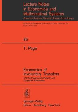 portada economics of involuntary transfers: a unified approach to pollution and congestion externalities (en Inglés)