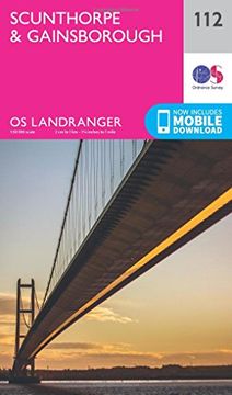 portada Ordnance Survey Landranger 112 Scunthorpe & Gainsborough map With Digital Version (en Inglés)