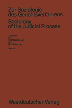 portada Zur Soziologie Des Gerichtsverfahrens (Sociology of the Judicial Process) (en Alemán)
