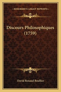 portada Discours Philosophiques (1759) (en Francés)